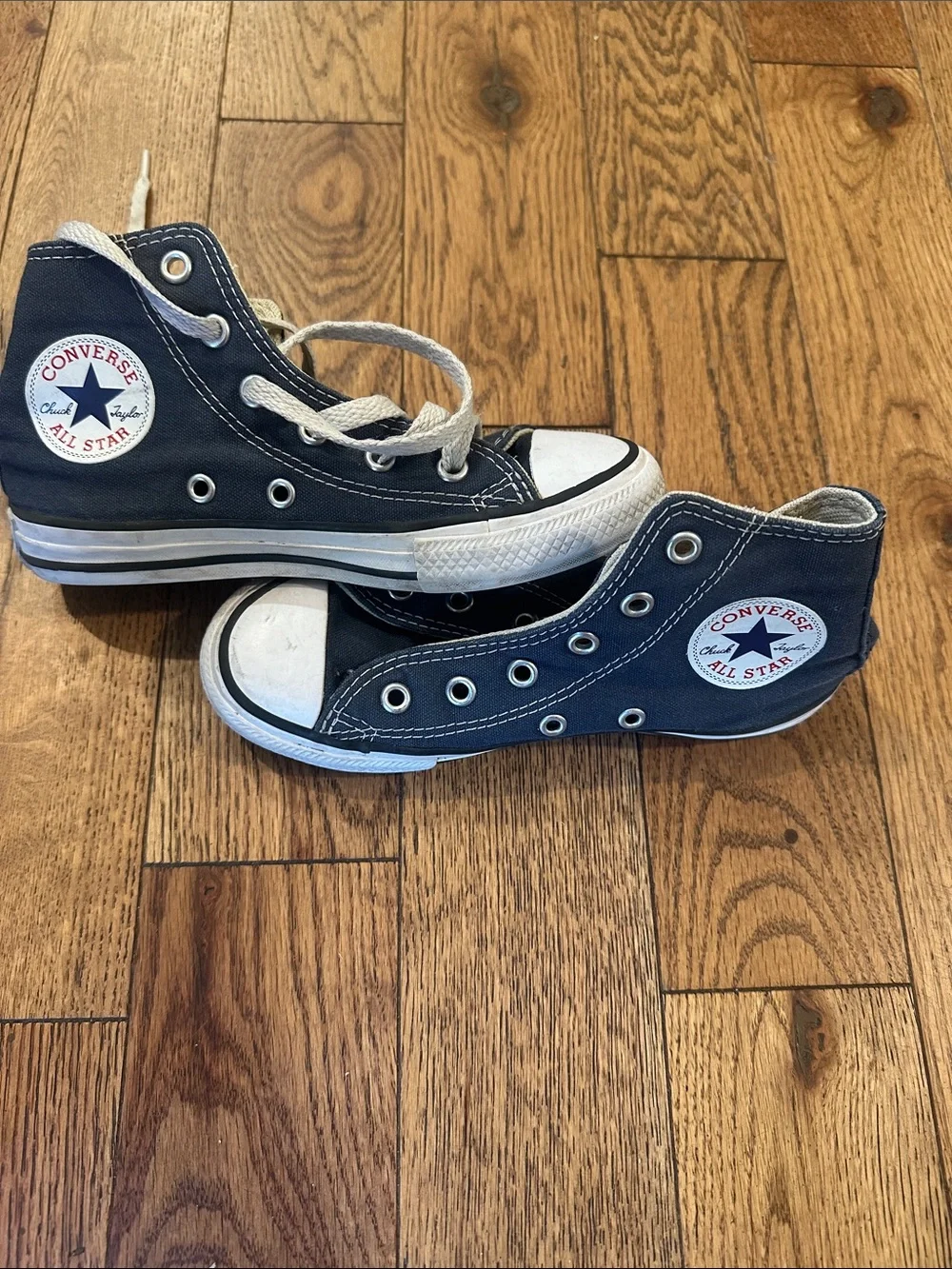 Converse Kids Navy Blue Canvas High-Top Sneakers